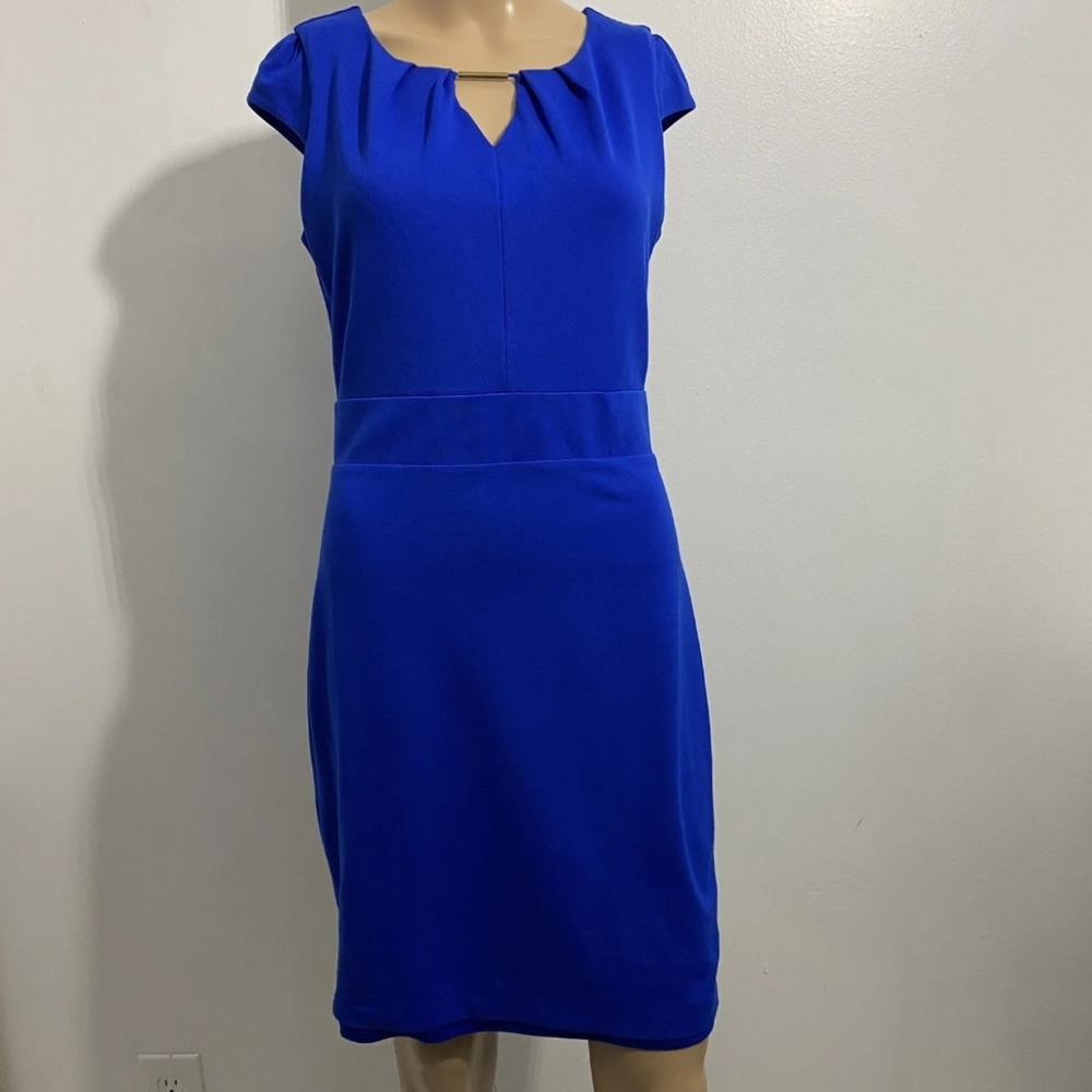41 HAWTHORNE Fitted Blue Dress